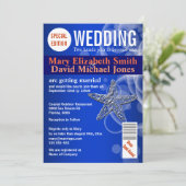 Starfish bruiloft magazine PERSONALIZE Kaart (Staand voorkant)