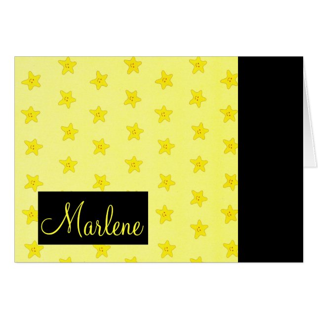 Starfish Card met naam (Voorkant Horizontaal)