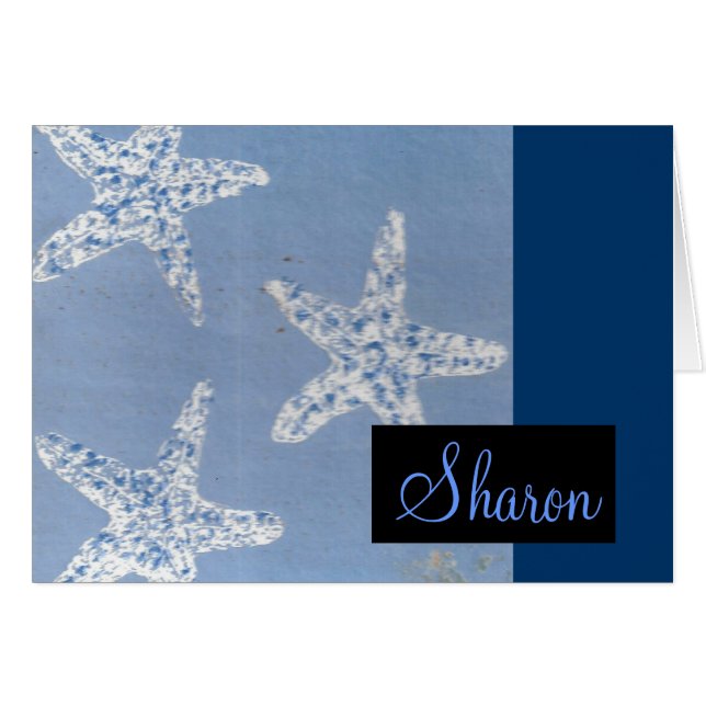Starfish Card met naam (Voorkant Horizontaal)