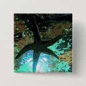 Starfish CB Vierkante Button 5,1 Cm (Voorkant)