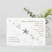 Starfish Celebration of Love Designer Wedding Kaart (Staand voorkant)