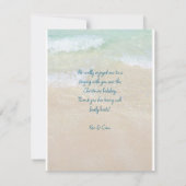 Starfish Christmas Hospitality Dank u kaart (Achterkant)