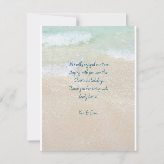 Starfish Christmas Hospitality Dank u kaart (Achterkant)