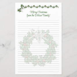 Starfish Christmas Newsletter Lined Paper Flyer