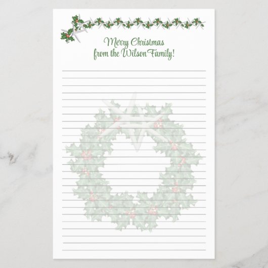 Starfish Christmas Newsletter Lined Paper Flyer (Voorkant)