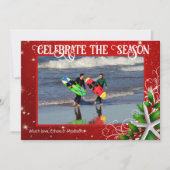 Starfish Christmas Twinkling Stars Fotokaart Kaart (Voorkant)