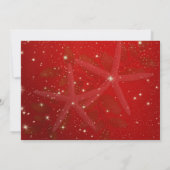 Starfish Christmas Twinkling Stars Fotokaart Kaart (Achterkant)