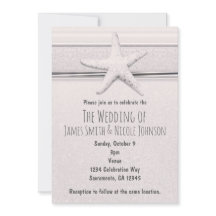 Starfish Classic White Beach Uitnodiging voor brui