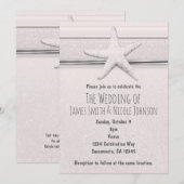 Starfish Classic White Beach Uitnodiging voor brui (Voorkant / Achterkant)