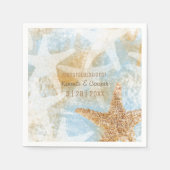 Starfish Coastal Beach Thed Event Napkin Servet (Voorkant)