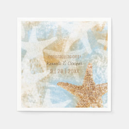 Starfish Coastal Beach Thed Event Napkin Servet