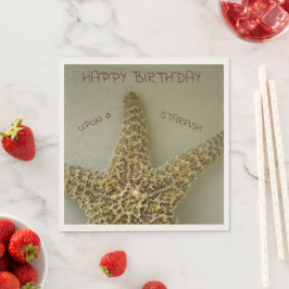 Starfish Coastal Photographic Napkins Servet