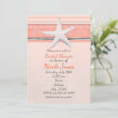 Starfish Coral Oranje Elegant Beach Kaart (Staand voorkant)