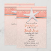 Starfish Coral Oranje Elegant Beach Kaart (Voorkant / Achterkant)