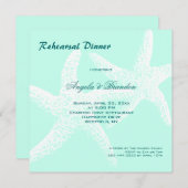 Starfish Couple Beach Wedding Rehearsal Dinner Kaart (Voorkant / Achterkant)