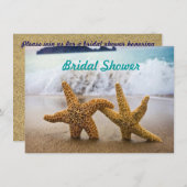 Starfish Couple Bridal Shower Invitation Kaart (Voorkant / Achterkant)