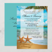 Starfish Couple Faux Vellum Overlay Embellishing Kaart (Voorkant / Achterkant)