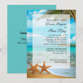 Starfish Couple Faux Vellum Overlay Embellishing Kaart (Voorkant / Achterkant)