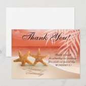 Starfish Couple Hartelijk dank | VERZOEK OM NAMEN Kaart (Voorkant / Achterkant)