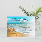 Starfish Couple Hartelijk dank | VERZOEK OM NAMEN Kaart (Staand voorkant)