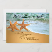 Starfish Couple Save the Date Beach Theme (Voorkant)