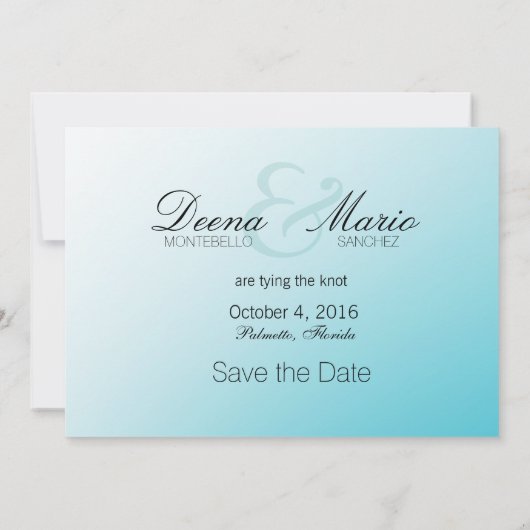 Starfish Couple Save the Date Beach Theme (Achterkant)