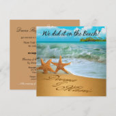 Starfish Couple vraagt om je namen in de zand te l Kaart (Voorkant / Achterkant)