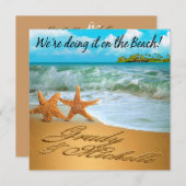 Starfish Couple vraagt om je namen in de zand te l Kaart (Voorkant / Achterkant)