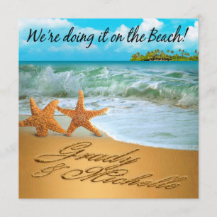 Starfish Couple vraagt om je namen in de zand te l Kaart