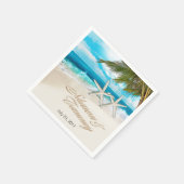 Starfish Couple vraagt om je namen in de zand te l Servetten (Hoek)