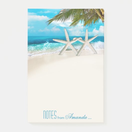 Starfish Couple White Sands Beach Personated Post-it® Notes (Voorkant)