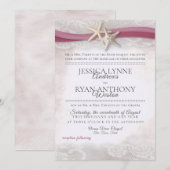 Starfish Cranberry Beach Huwelijksuitnodiging Kaart (Voorkant / Achterkant)