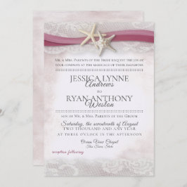 Starfish Cranberry Beach Huwelijksuitnodiging Kaart