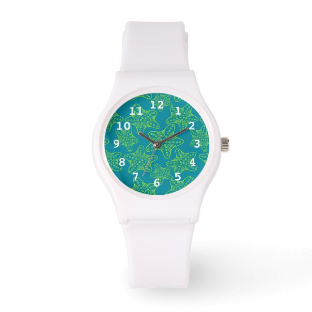 Starfish Crowd Pattern Horloge (Voorkant)