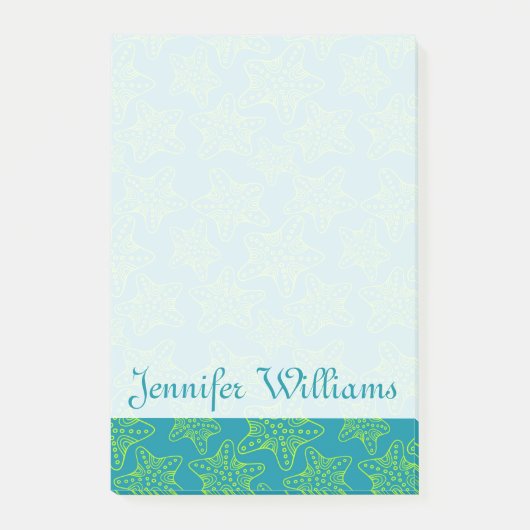 Starfish Crowd Pattern | Jouw namen toevoegen Post-it® Notes (Voorkant)