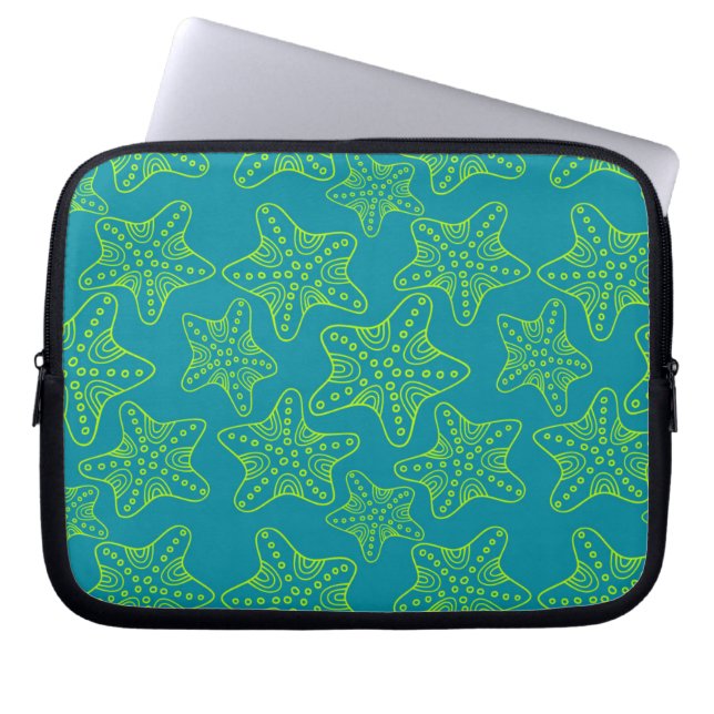 Starfish Crowd Pattern Laptop Sleeve (Voorkant)