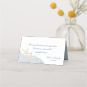 Starfish Destination Beach bruiloft Place card Plaatskaartje (Achterkant)
