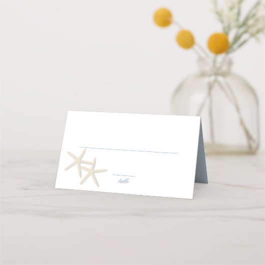 Starfish Destination Beach bruiloft Place card Plaatskaartje (Voorkant)