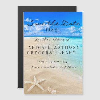 Starfish Destination Beach Save the Date Magnetische Uitnodiging