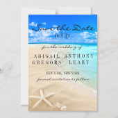 Starfish Destination Beach Save the Date Magnetische Uitnodiging (Voorkant)