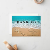 Starfish Destination Beach Weddenschap Notitiekaartje (Voorkant / Achterkant in situ)