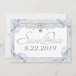 Starfish & Diamonds Sparen de Datum Save The Date