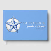 Starfish echte folie strand kust bruiloft evenemen gastenboek (Voorkant)