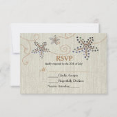 Starfish Elegance Beach RSVP Wedding Kaart (Voorkant)