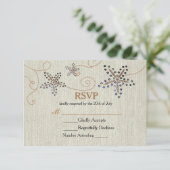 Starfish Elegance Beach RSVP Wedding Kaart (Staand voorkant)