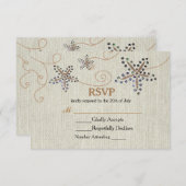 Starfish Elegance Beach RSVP Wedding Kaart (Voorkant / Achterkant)