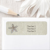 Starfish Elegance Beach Rustic Burlap Coastal Etiket (Insitu)