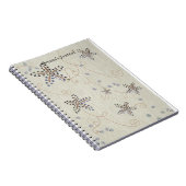 Starfish Elegance Beach Sequins Sparkle Notitieboek (Rechterzijde)