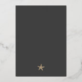 Starfish Elegant Ocean Beach WEDDING GOLD Folie Uitnodiging (Achterkant)