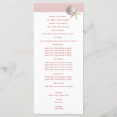 Starfish en Burlap Pink Beach huwelijksprogramma Programmakaart (Achterkant)